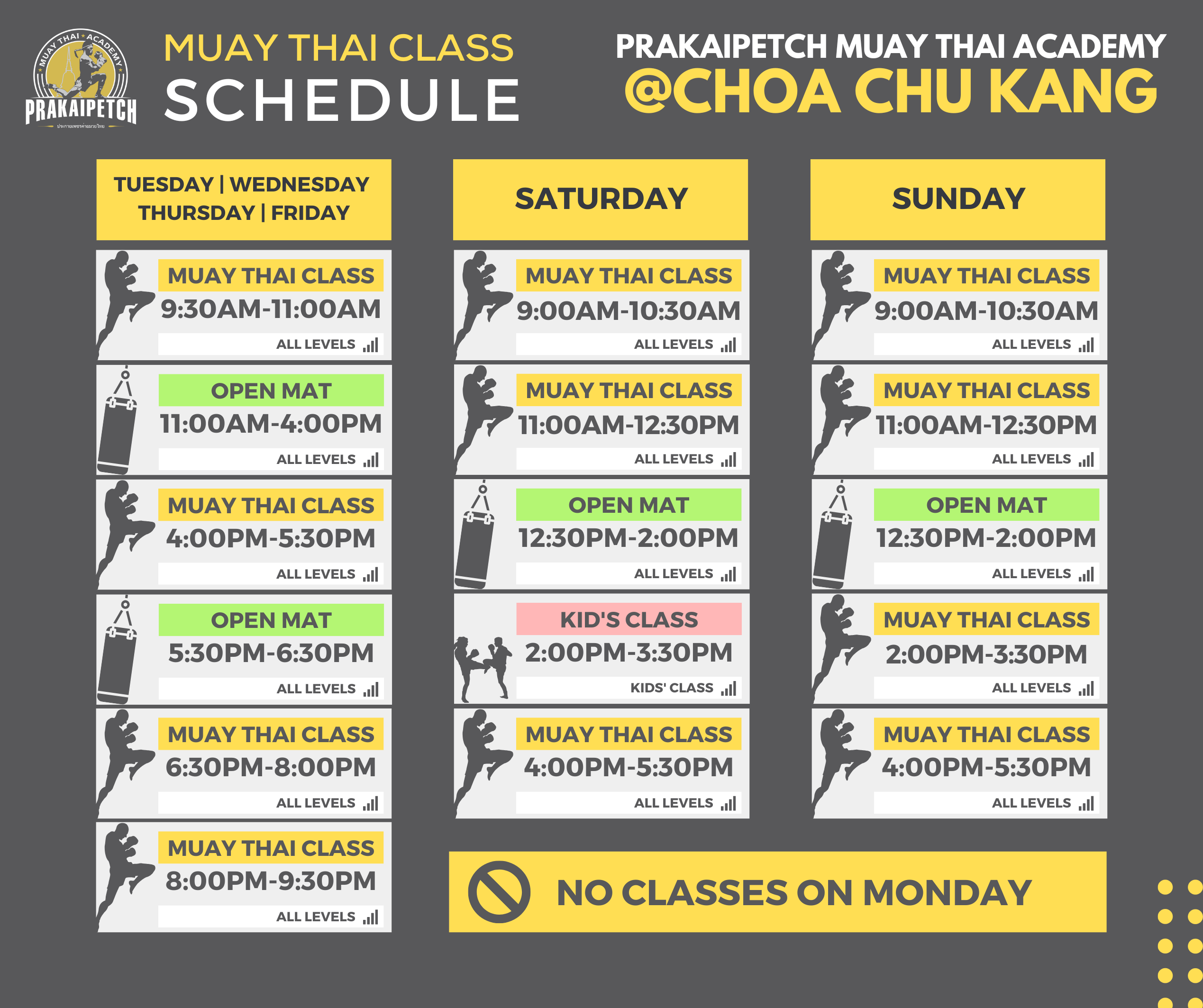 prakaipetch muay thai academy choa chu kang